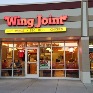 the front of the restaurant