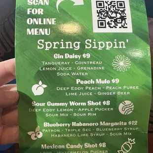 Spring drinks