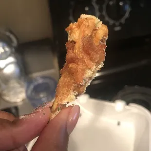 This was supposed to be powered ranch. Where&apos;s the meat? Overly fried, dry wings