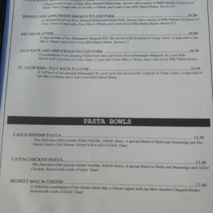 the menu