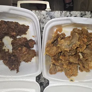 Fried gizzards and livers