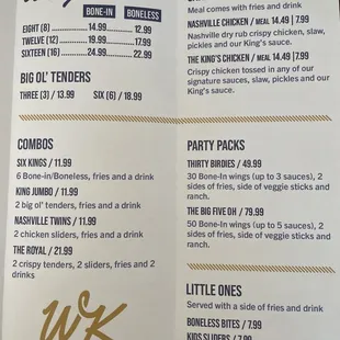 Menu 7/22/23