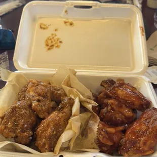 Split with Skywalker and Hot BBQ The potatoes were also very good.