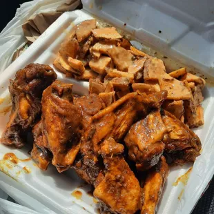 12 piece dirtbowl classic wings with  Potatoes