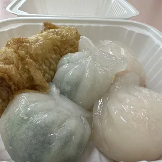 Boiled Leeks Shrimp Pork Gow