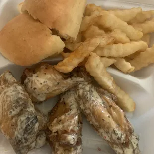 a chicken sandwich and french fries