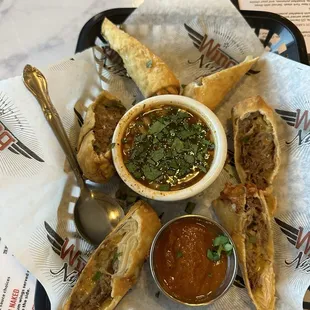 Birria egg rolls