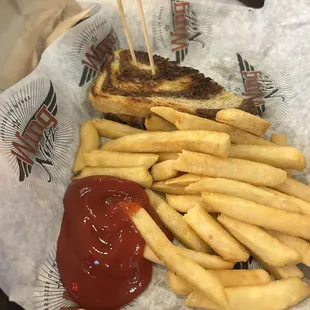 Burger and fries