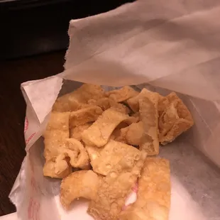 Fried wontons for the soup!
