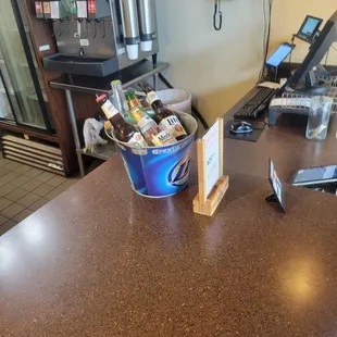 Beer and soda selections