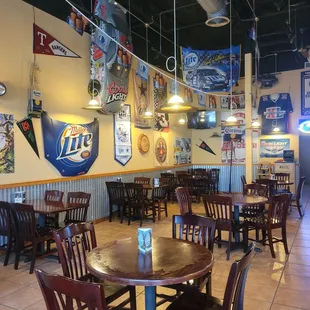 Seating area and one tv.