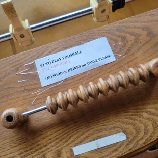 Pay to play broken foosball table