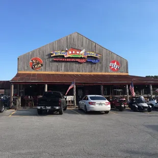 View from front lot, entrance is on the right side.