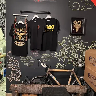 a bicycle and other items
