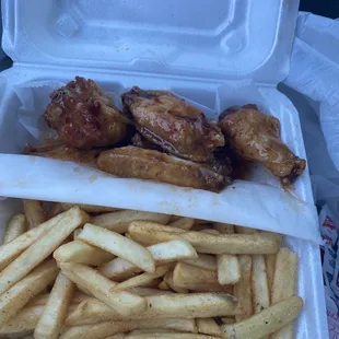 chicken and fries sweet pepper