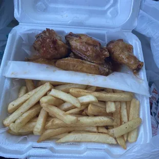 chicken and fries sweet pepper