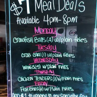 4-8pm M-F specials
