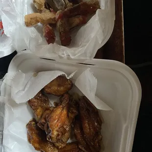 Teriyaki chicken 10 Wings and Fresh Cut Fries