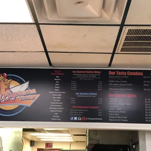 Menu as of 3/8/19