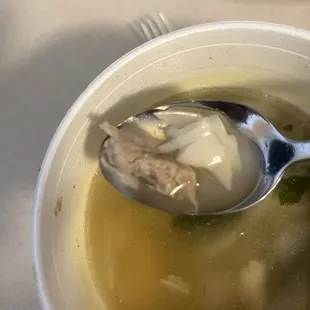 Wonton with home added bouillon...zero flavor