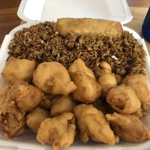 C33. Honey Chicken Combo Plate