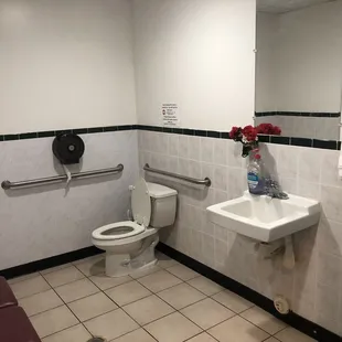 Clean bathroom, bags to tie up dirty diapers