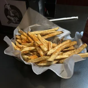 a basket of french fries