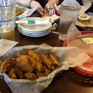 chicken wings and carrots