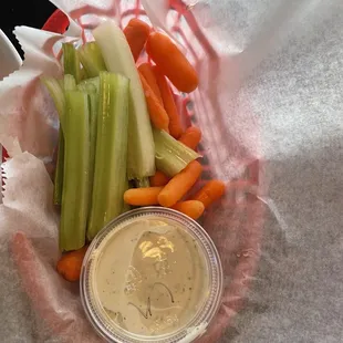 Celery and carrots