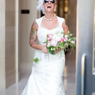 Pure joy on her Wedding Day!