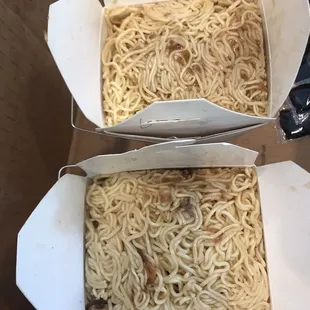 2 quarts of Wings special pan fried noodles. They are so simple yet soooo amazing! A steal at only $4 per quart.