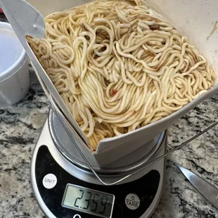 Wow! That&apos;s a TON of delicious pan fried noodles for only $4 too. Delicious!
