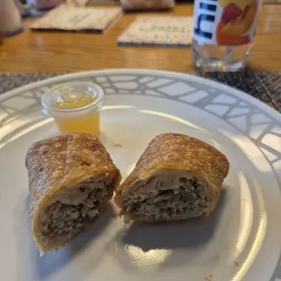 We are ready for egg roll appetizer after egg drop soup for Sister&apos;s birthday lunch on Thursday 1/30/2025