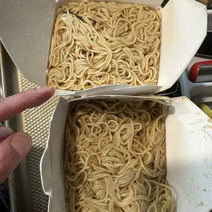 2 quarts of Mr. Wing&apos;s pan fried noodles. Secret menu item. Get these! What looks like a simple noodle is not. So much flavor!