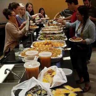 A successful catering for a company's  gathering event.