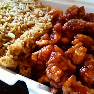 Orange chicken lunch special