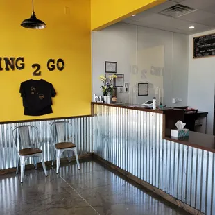 the front desk of a restaurant