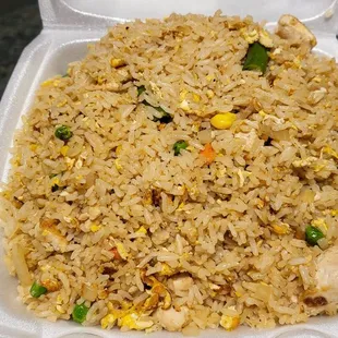 Texas size chicken fried rice.     Amazingly delish....