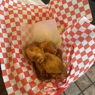 5 pc wings with honey garlic