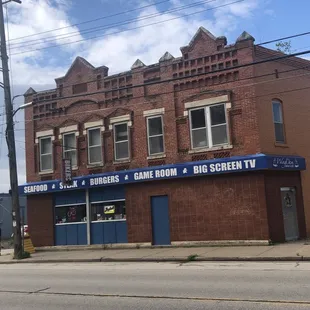 the front of the building