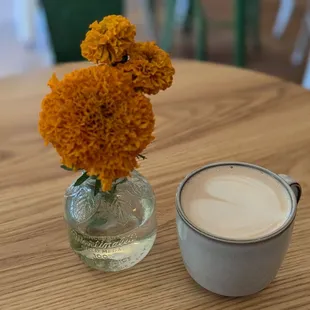 Hot chai with oat milk