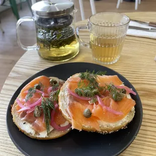Smoked Salmon Bagel Sandwich