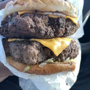 Double meat cheeseburger