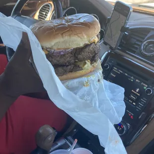 Double burger, but they forgot to add my bacon that costs me an extra $5