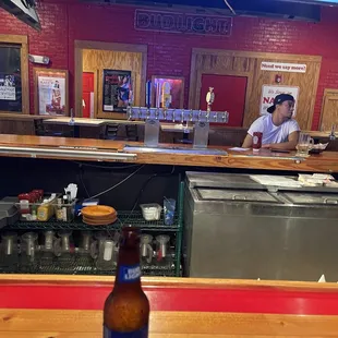 a man sitting at the bar