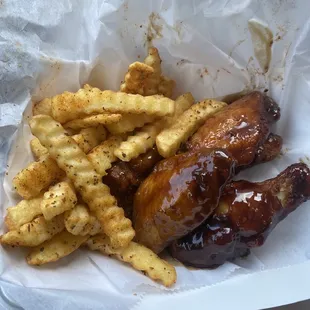 Wing truck , Teriyaki's wings w fries