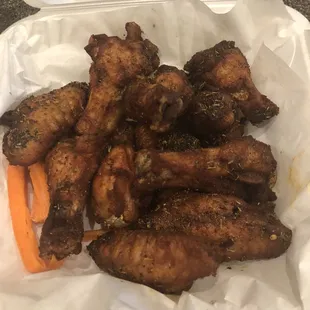 Jerk Chicken Huge Wings!!