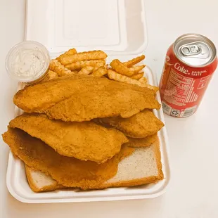 5 pc fried fish Combo