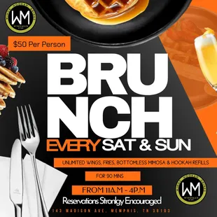 brunch every sat and sun