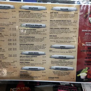 sushi and sashimi, menu